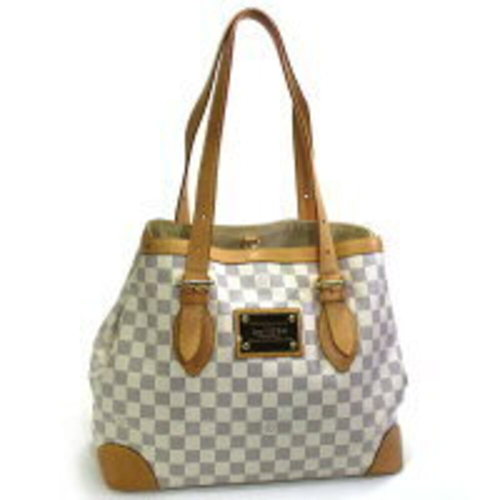 LOUIS VUITTON Hampstead Tote Bag Damier Azur White